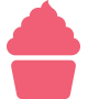 pink cupcake icon