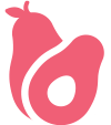 pink avocado icon - keto girl nutrition