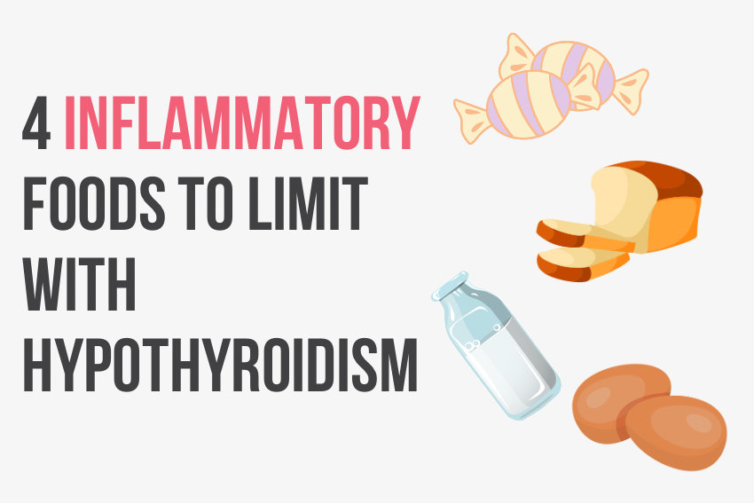 graphic showing the four foods to avoid with hypothyroidism