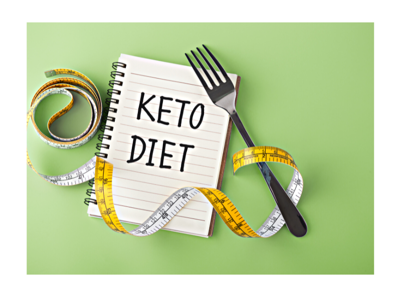notepad with the words keto diet written on it